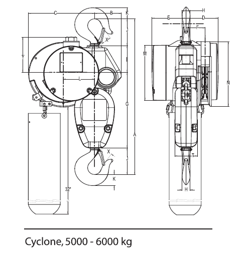 Cyclone手拉环链葫芦 可选防火花选项(图3)